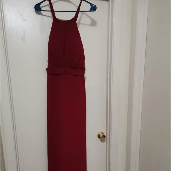 Christina Wu Style 22741 Chiffon Bridesmaid Dress in Claret Color. - Picture 2 of 8